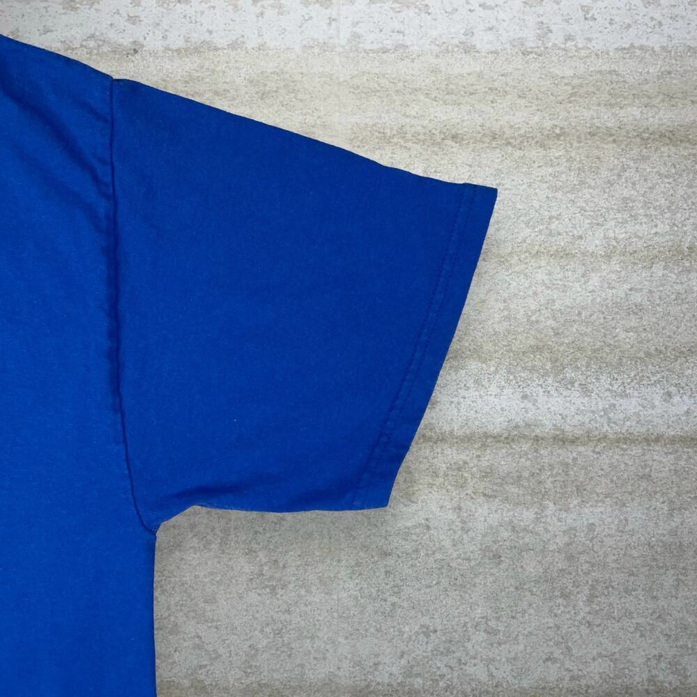 Vintage Y2K Champion Yale University Shirt Mens M Royal Blue Cotton Short Sleeve - Picture 4 of 5